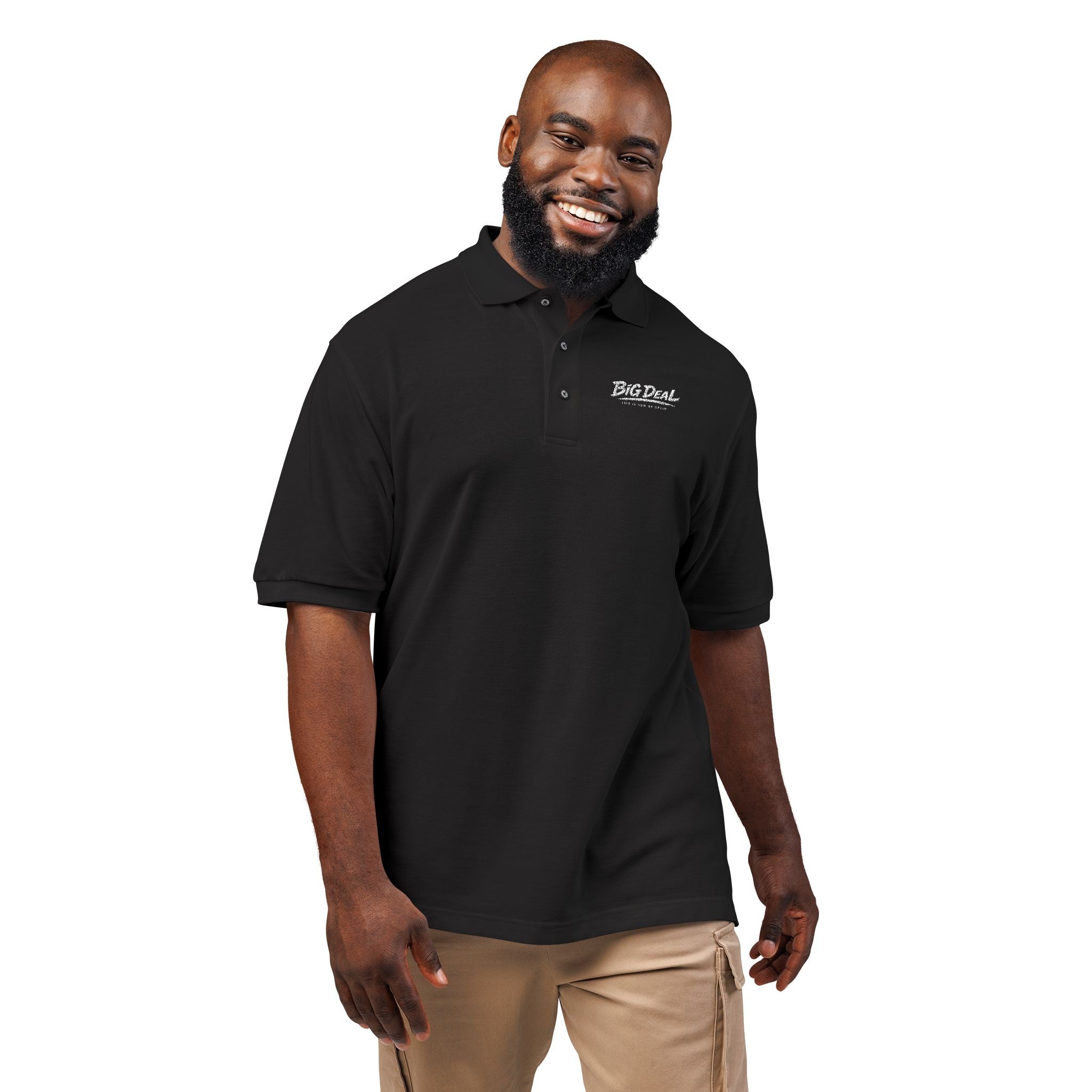 BiG DeaL Embroidered Script Polo — Premium Lightweight Tee