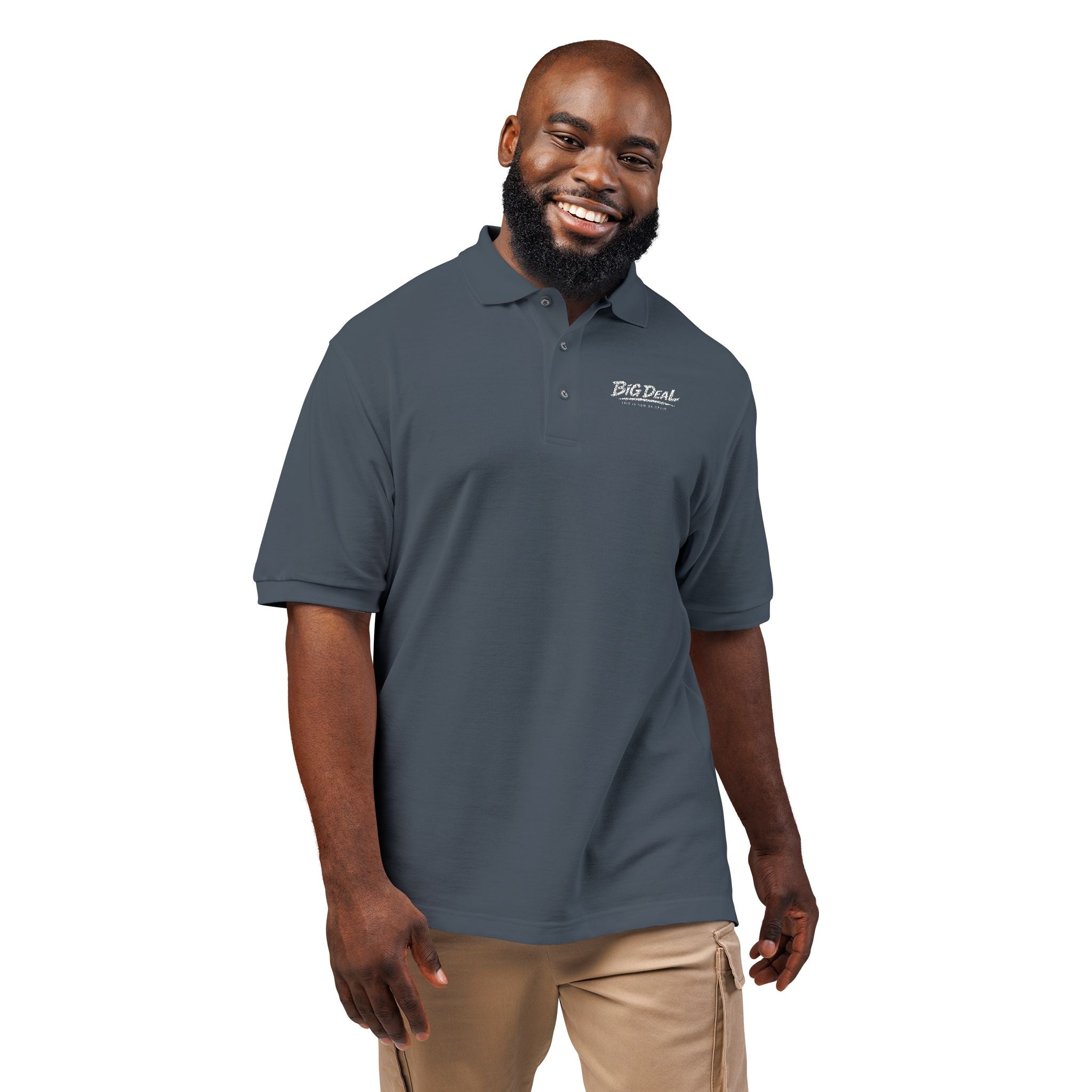BiG DeaL Embroidered Script Polo — Premium Lightweight Tee