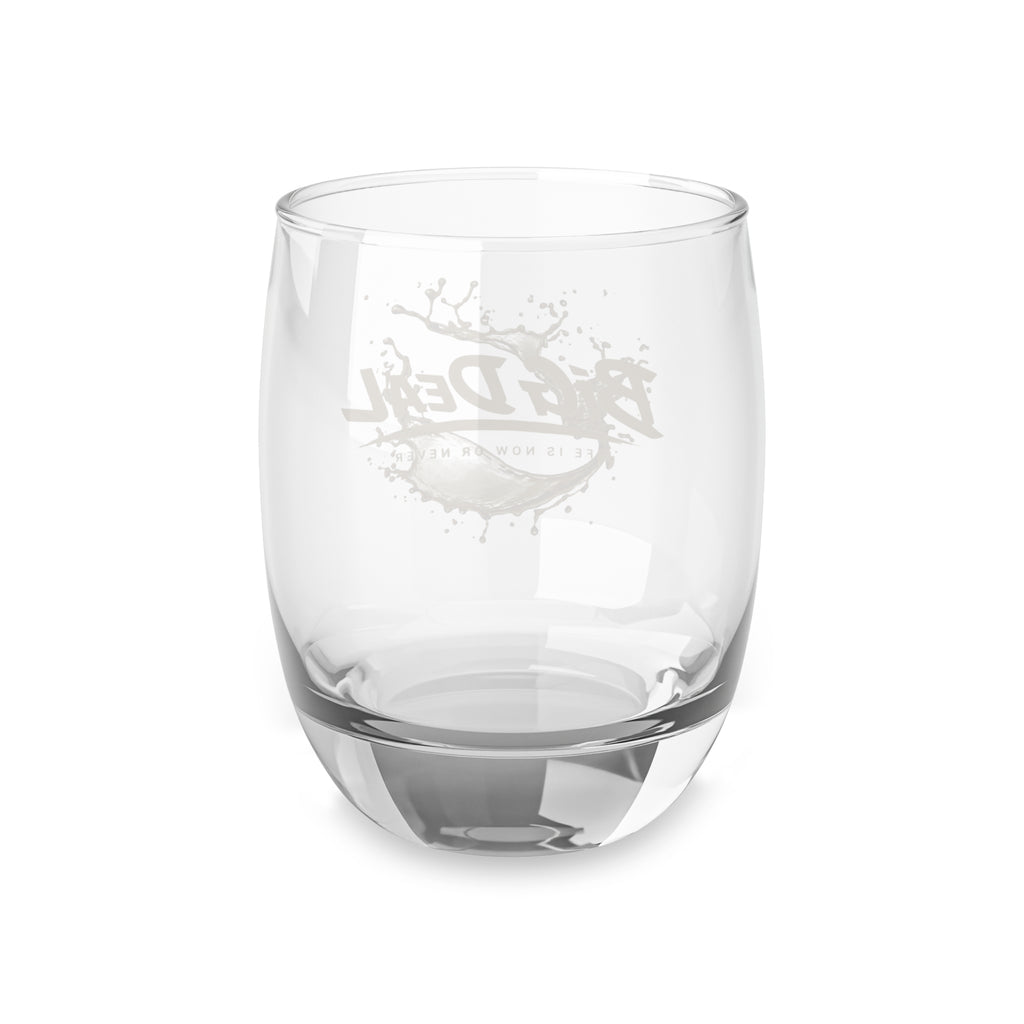 Big Deal Whiskey Glass — Gold Splash Rocks Glass ("Big Deal" Design)