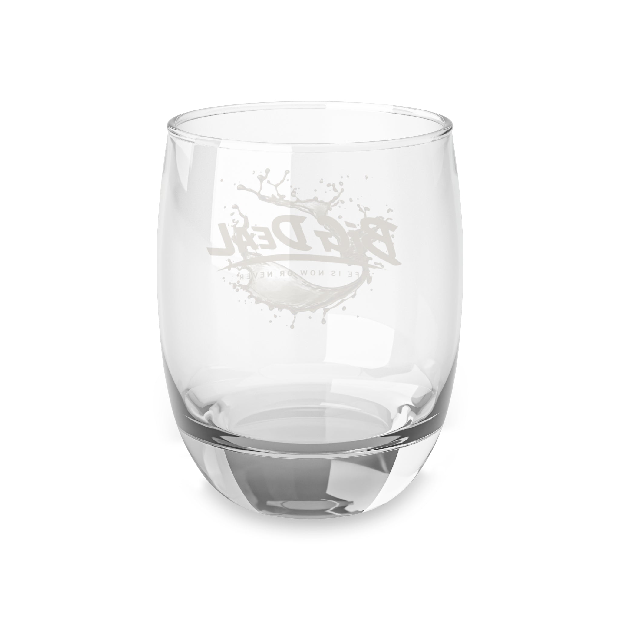 Big Deal Whiskey Glass — Gold Splash Rocks Glass ("Big Deal" Design)