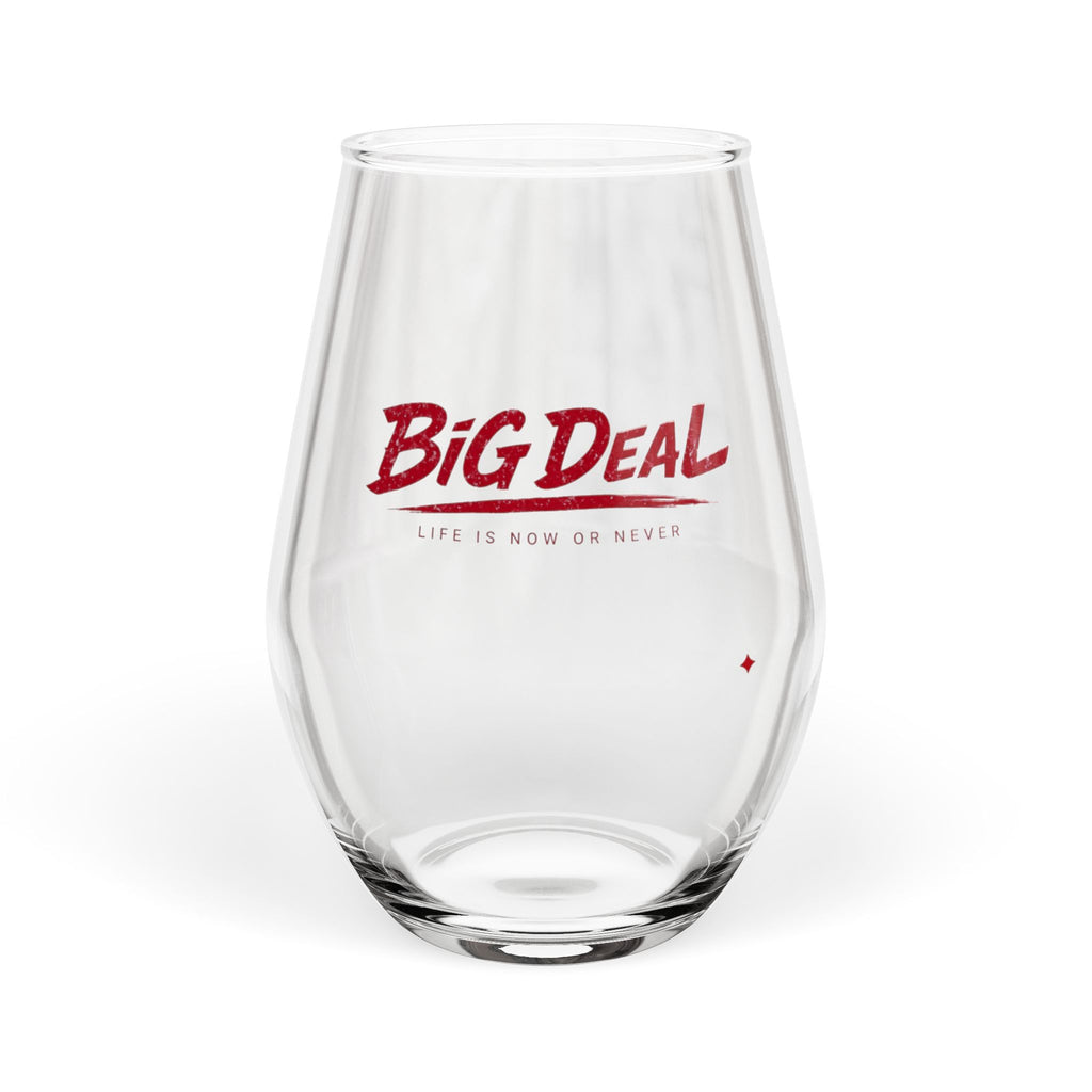 BiG DeaL™ Stemless Wine Glass — Red Script