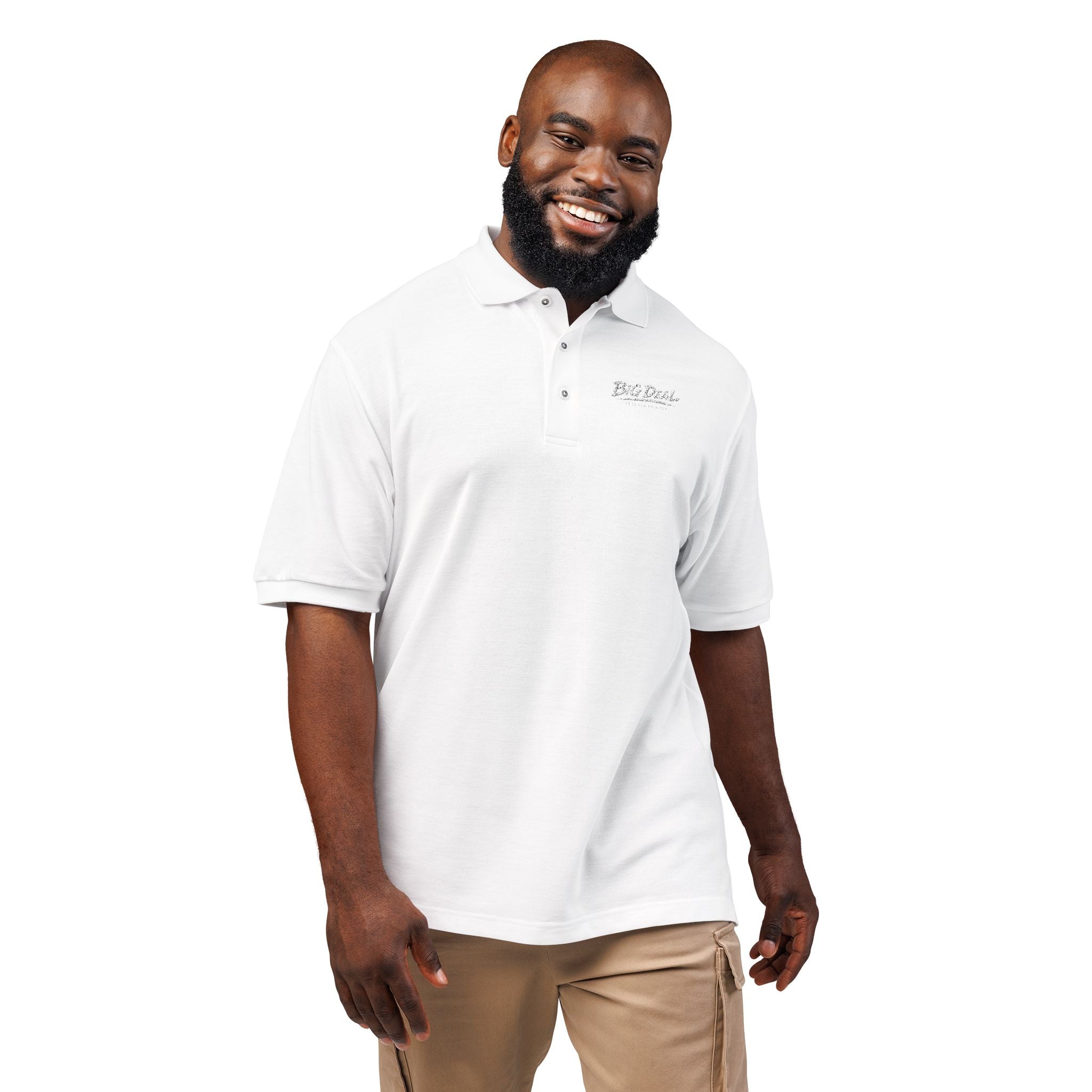 BiG DeaL Embroidered Script Polo — Premium Lightweight Tee