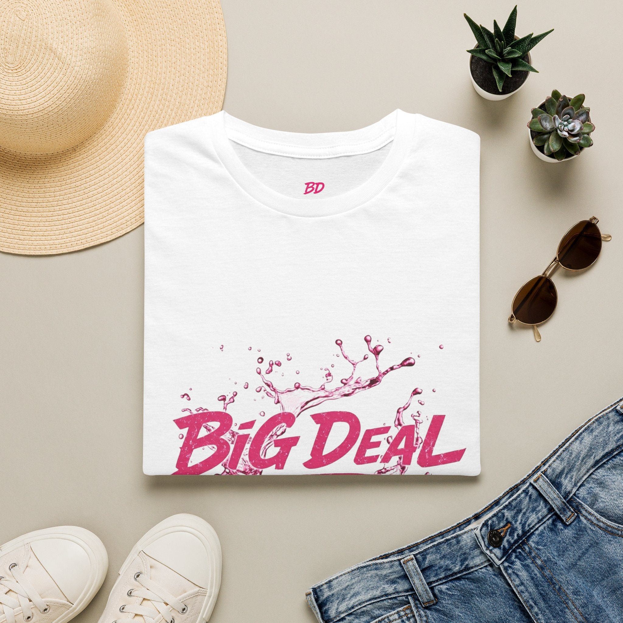 Big Deal Graphic T-Shirt — Pink Splash Design