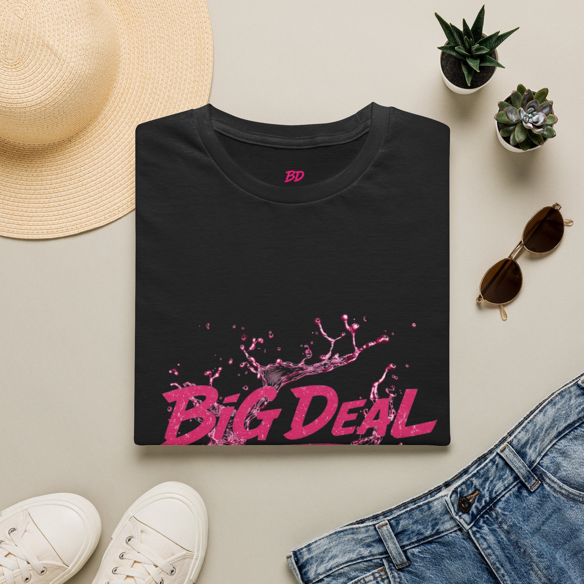 Big Deal Graphic T-Shirt — Pink Splash Design