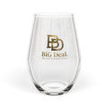 BiG DeaL Gold Logo Stemless Wine Glass — Luxury in Every Pour