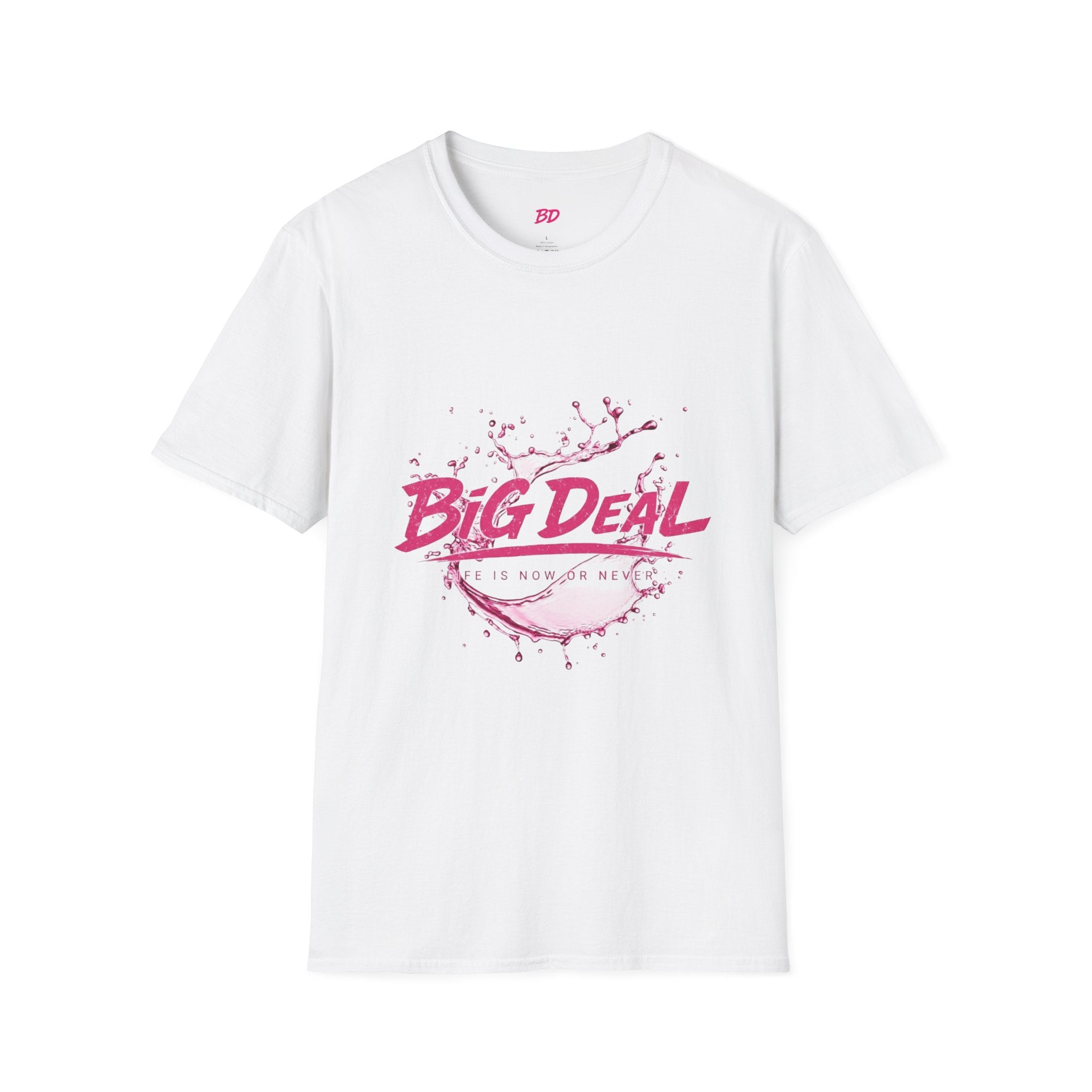 Big Deal Graphic T-Shirt — Pink Splash Design
