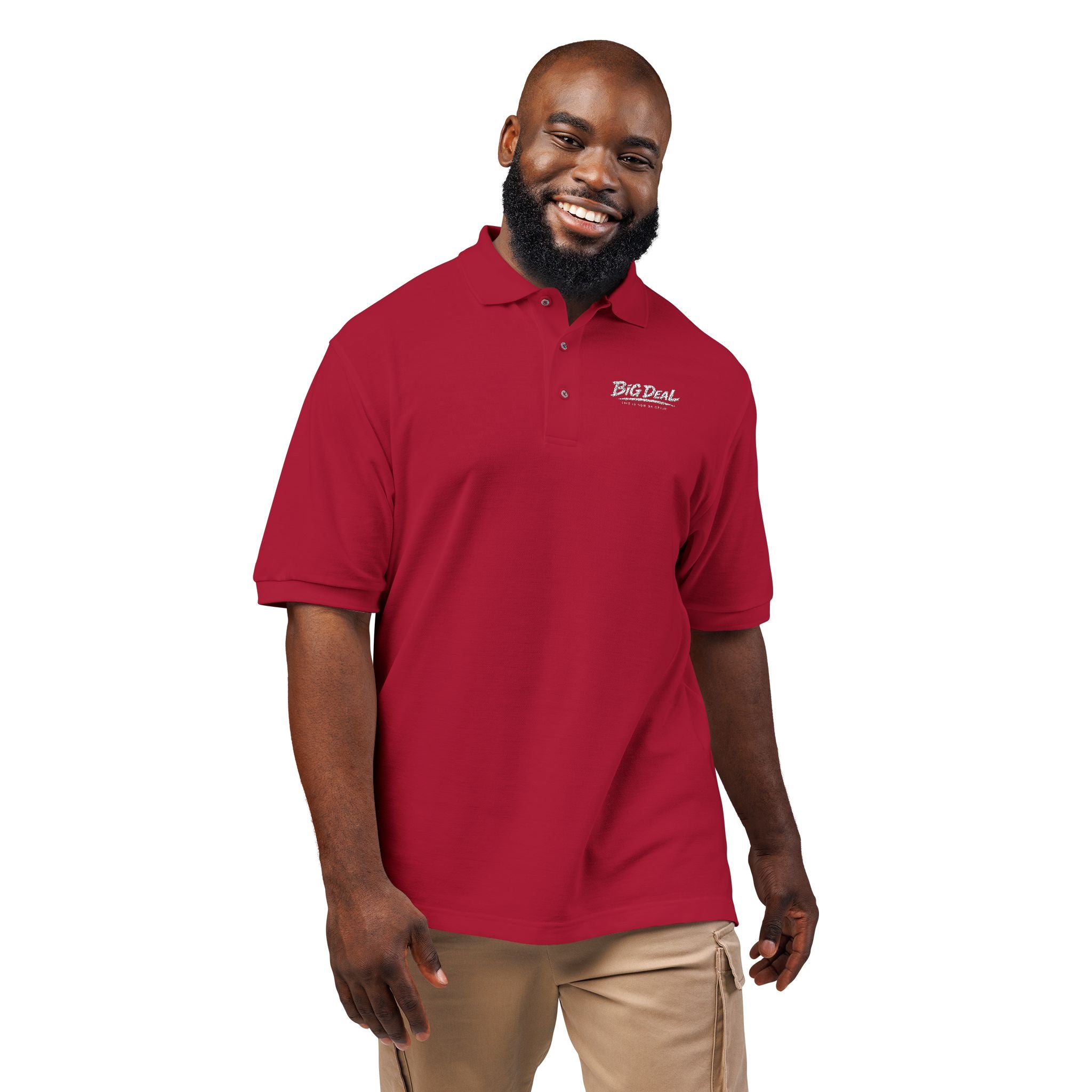 BiG DeaL Embroidered Script Polo — Premium Lightweight Tee