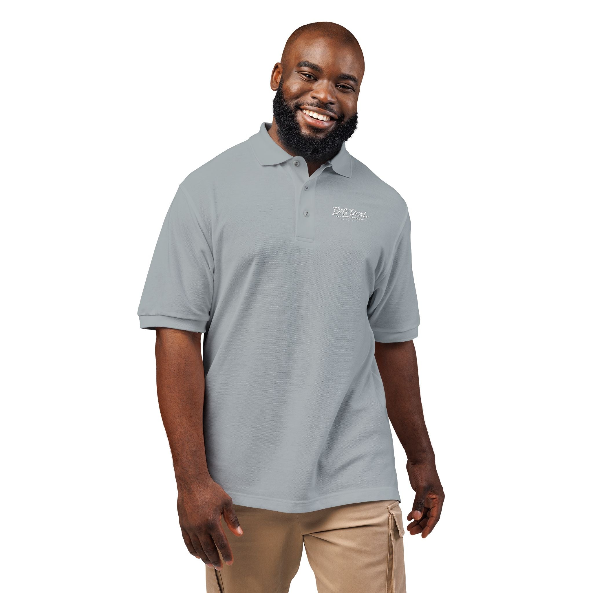 BiG DeaL Embroidered Script Polo — Premium Lightweight Tee